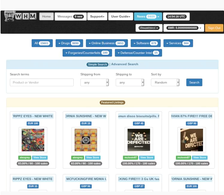 White House Market (WHM) is an online darknet market that indulges in the sale of