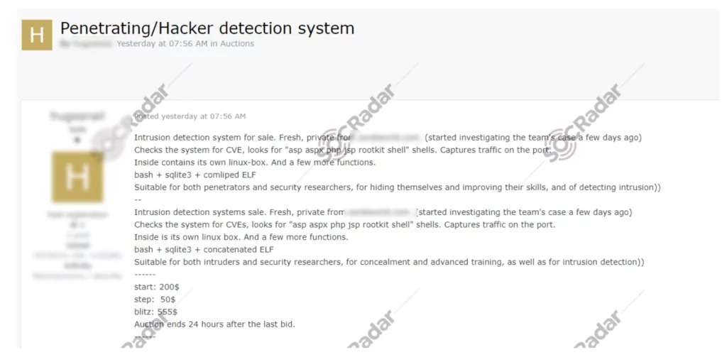 On March 24, 2021, on a dark web forum monitored by SOCRadar, a vendor offered to sell