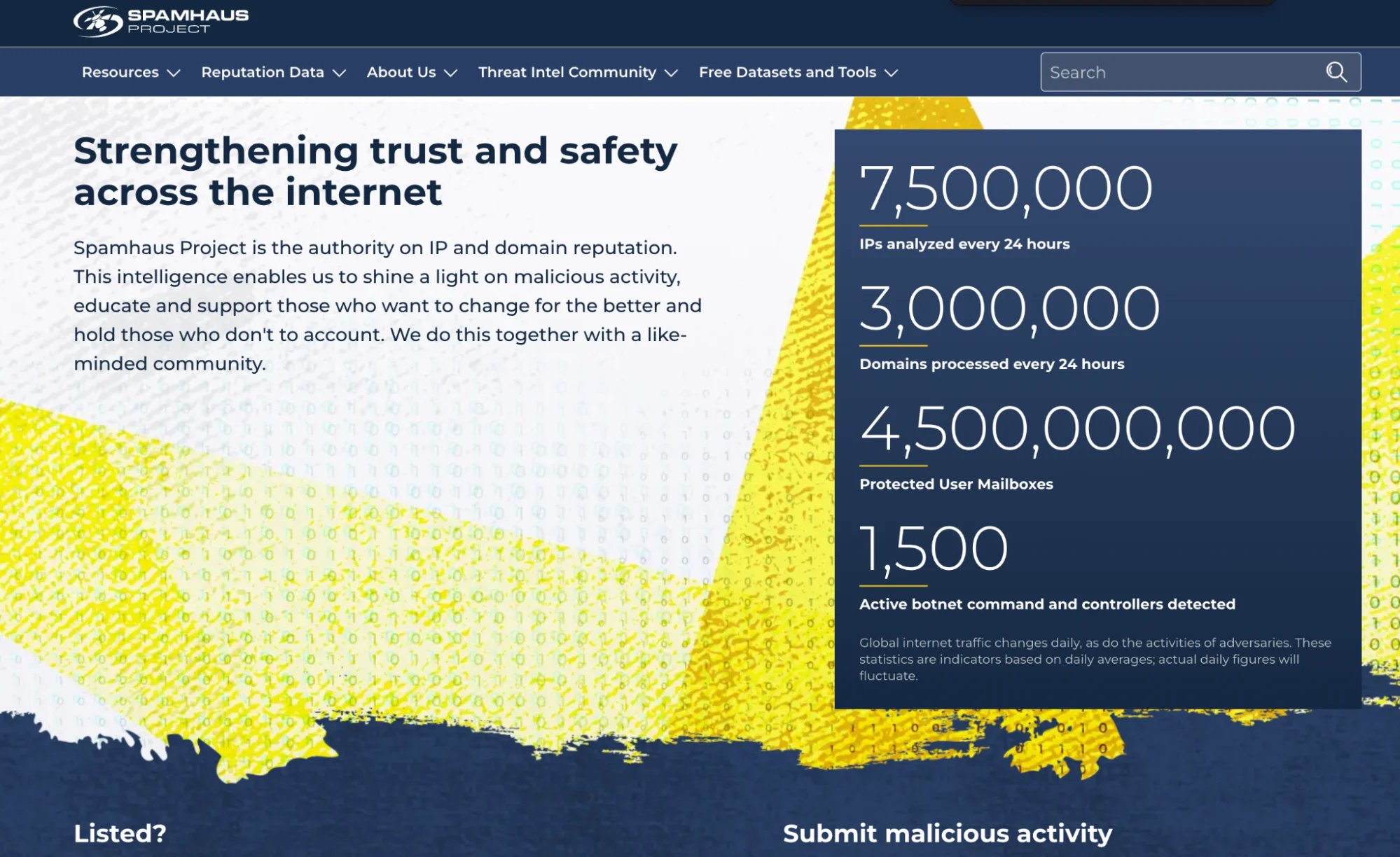 The Spamhaus Project homepage