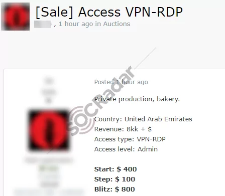 On June 21, 2021, on a dark web forum monitored by SOCRadar, a vendor attempted to sell