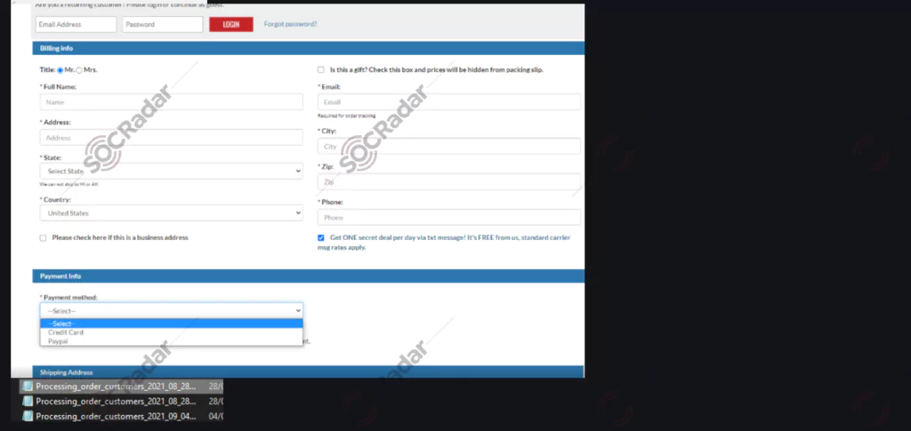 On November 25, a vendor claimed to have databases allegedly belonging to an e-commerce