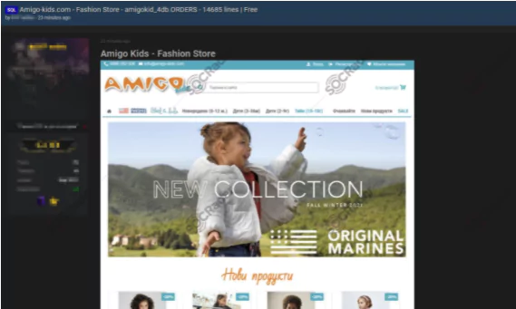 On November 13, a vendor attempted to share a database allegedly containing personally