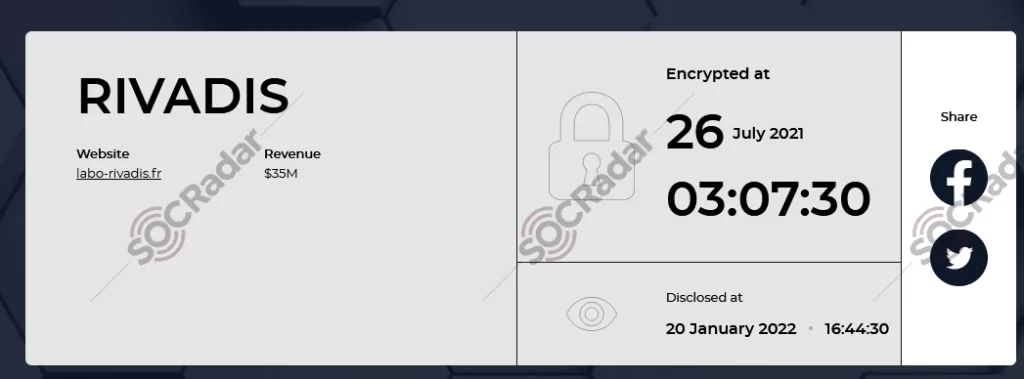 On January 20, a ransomware post allegedly announcing an attack that targeted a