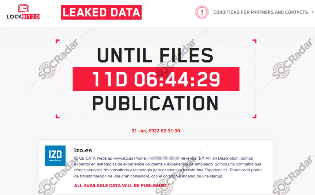 On January 19, the notorious ransomware group announced an attack targeting a business