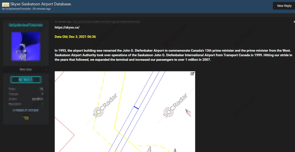 On January 5, SOCRadar detected a post allegedly publishing a stolen database of Skyxe