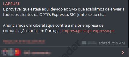 On January 4, a ransomware post allegedly announcing an attack that targeted the media