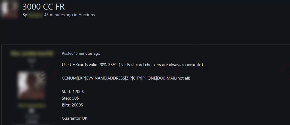On March 17, a massive database was put up for sale on the dark web. To vendor’s