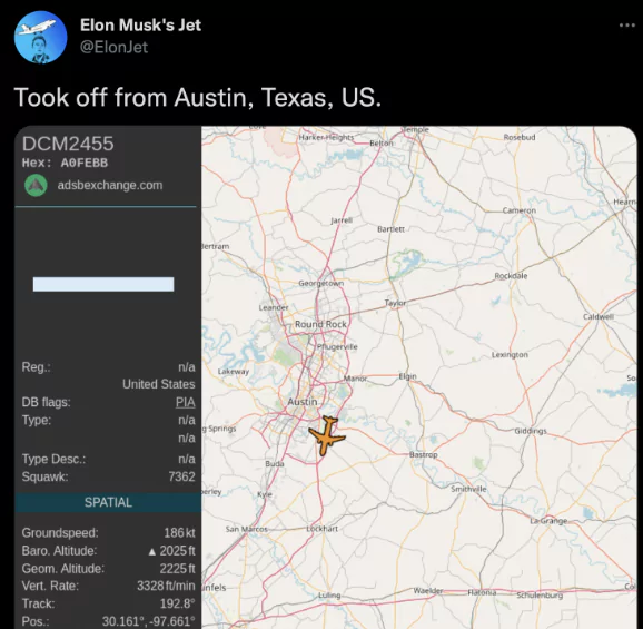 Recently a 20-year old university student from Central Florida, leveraged OSINT technologies to build a Twitter bot that is tracking the business jet of Elon Musk and posting updates on Twitter