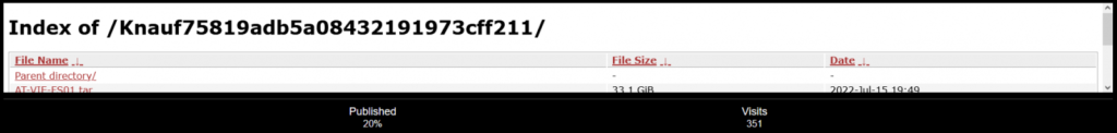 Threat actors made public %20 of the leaked data.