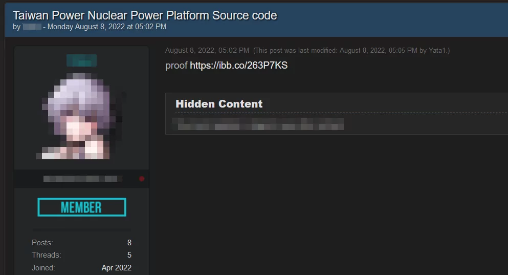 Taiwan Power Co. was also targeted by a DDoS attack.