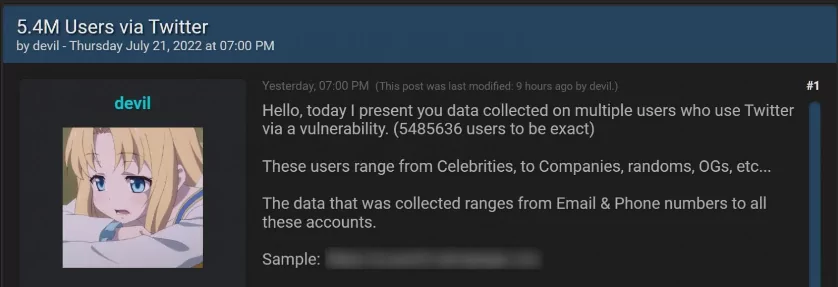 Threat actors used a flaw to collect contact information for