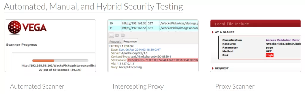 Vega is an open-source security testing platform to test the security of web apps.