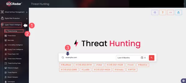 SOCRadar Threat Hunting Module 