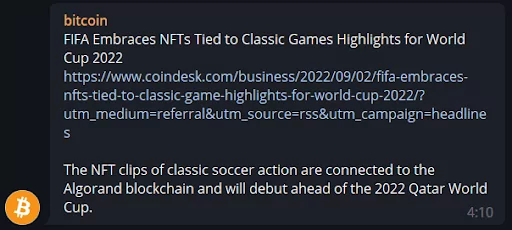 A Post About NFT (Non-Fungible Token) clips of FIFA World Cup 2022