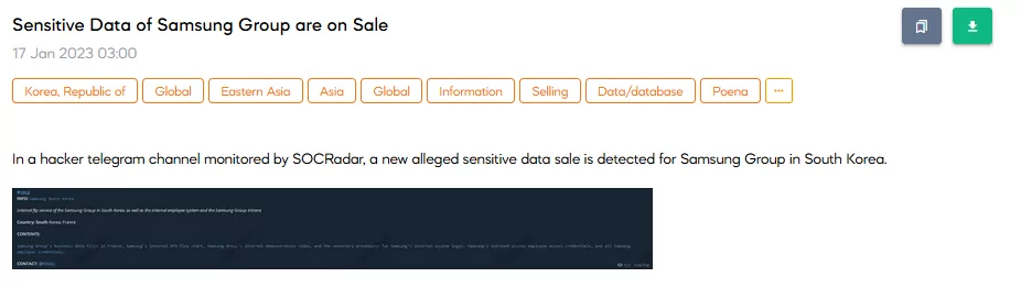 On 17 January, the SOCRadar Dark Web team detected a post elaborating on a data sale