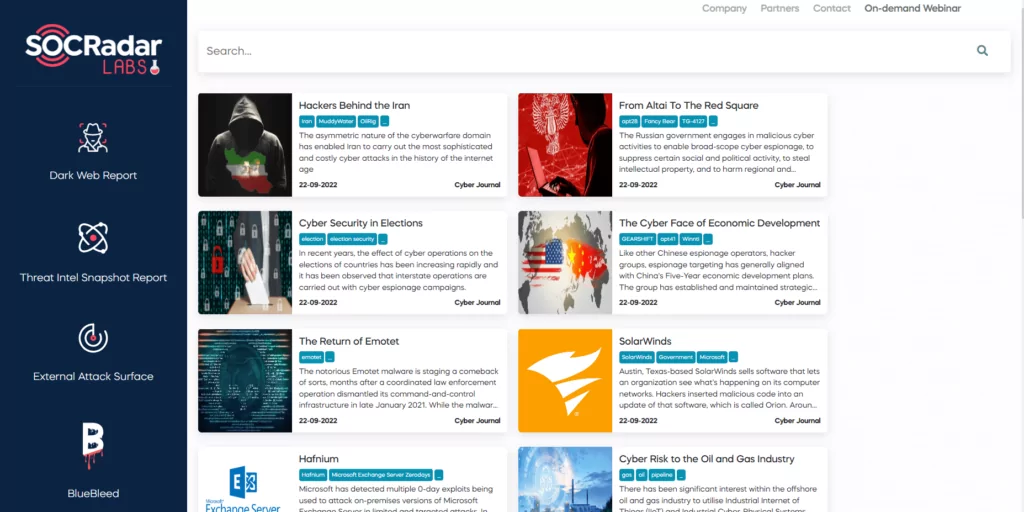 SOCRadar’s Campaigns panel of Labs page