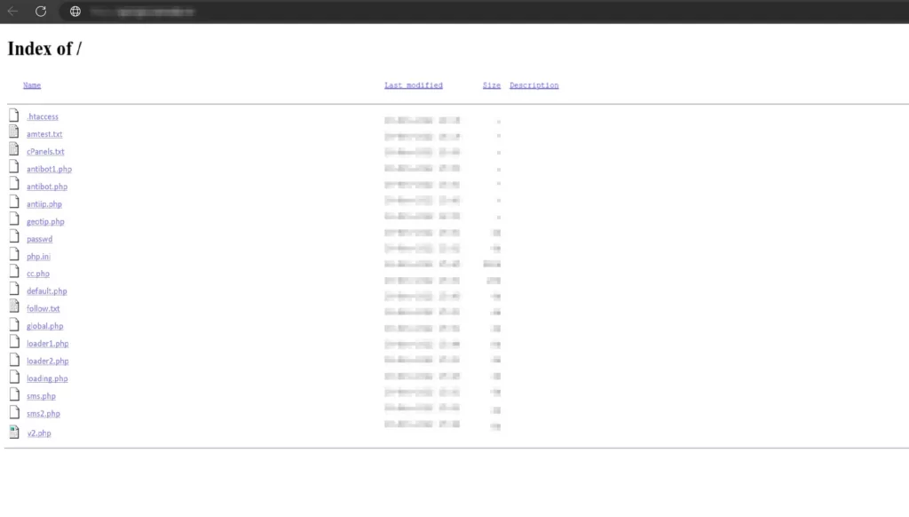 Misconfigured Phishing Site