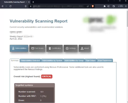 Vulnerability Scanning Report