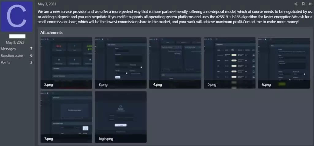 Threat actor advertises Cyclops Ransomware on a hacker forum