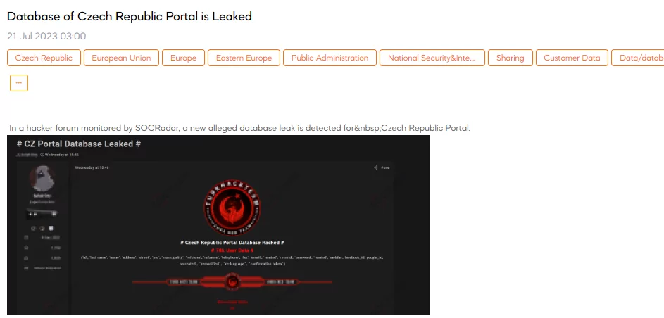 The SOCRadar Dark Web Team has detected a post that a threat actor claims to have hacked