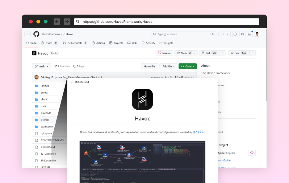 Havoc Framework (Source: Checkmarx.com), npm