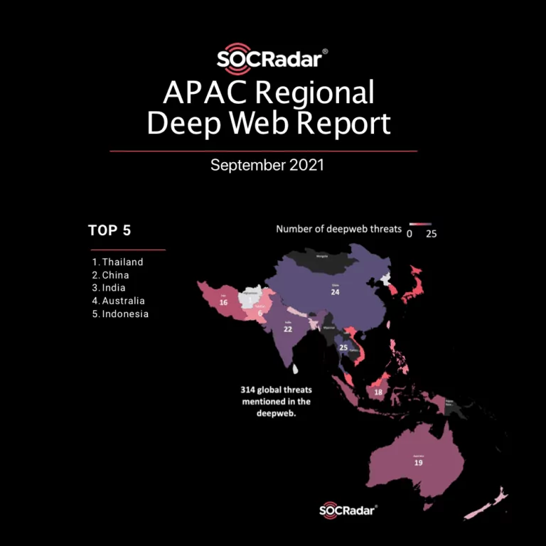 APAC Regional Deep Web Report September 2021