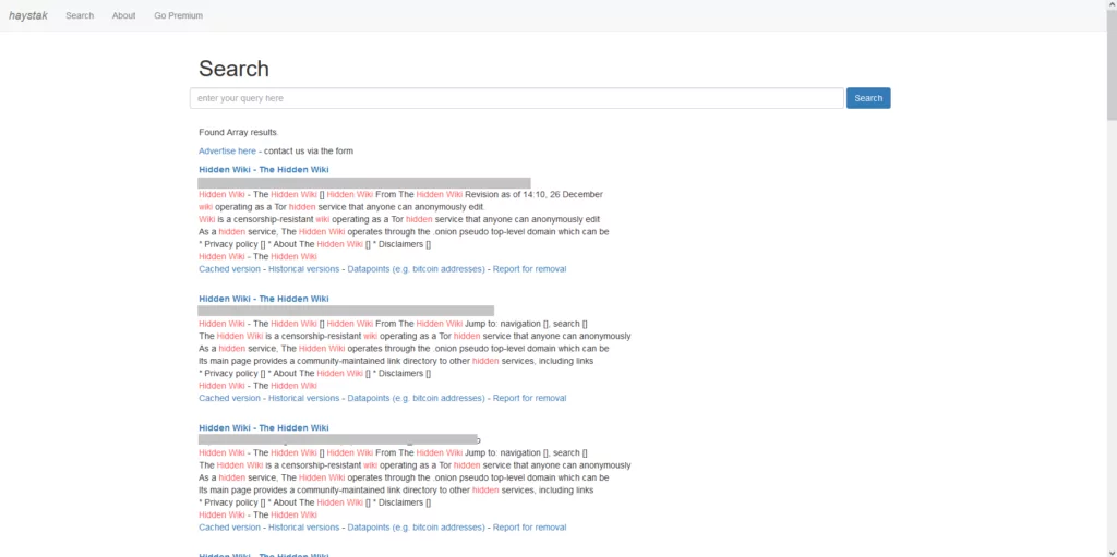 Haystak search engine