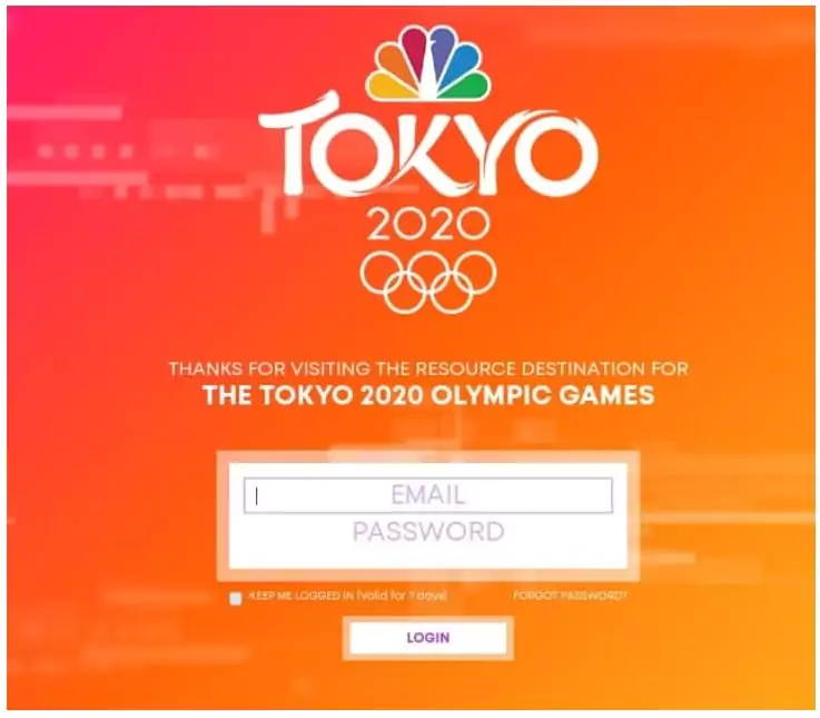 A phishing website created for Tokyo 2020 Olympics 
