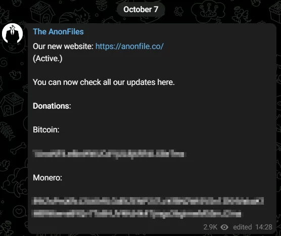 Announcement of the new website