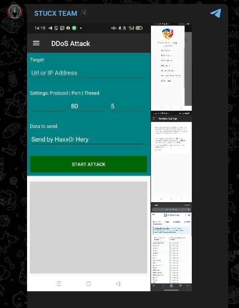 Fig. 3. STUCX Team Shared the screenshots of PenTest Tool App developed by MyOPECS