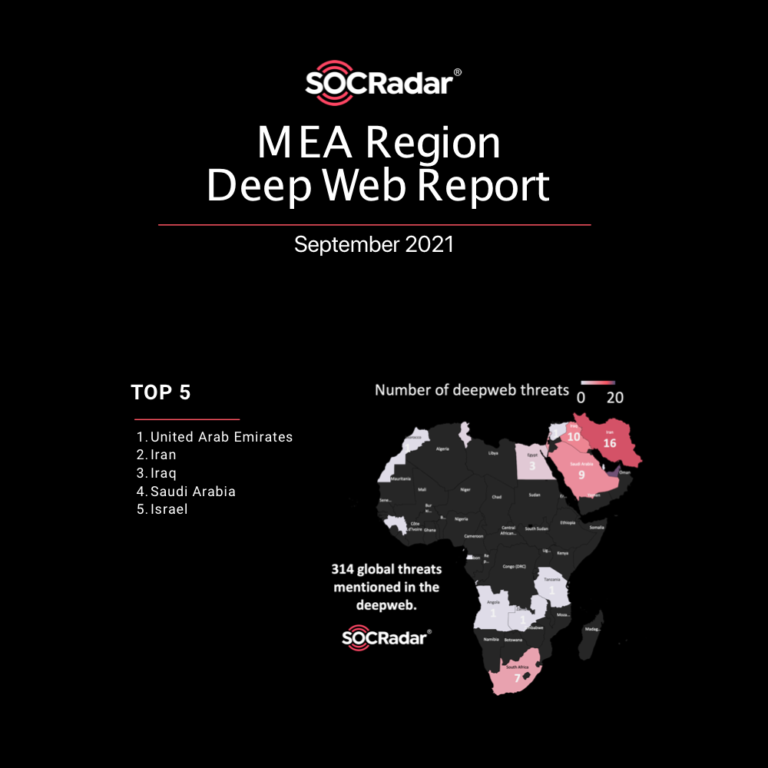MEA Regional Dark Web Report September 2021