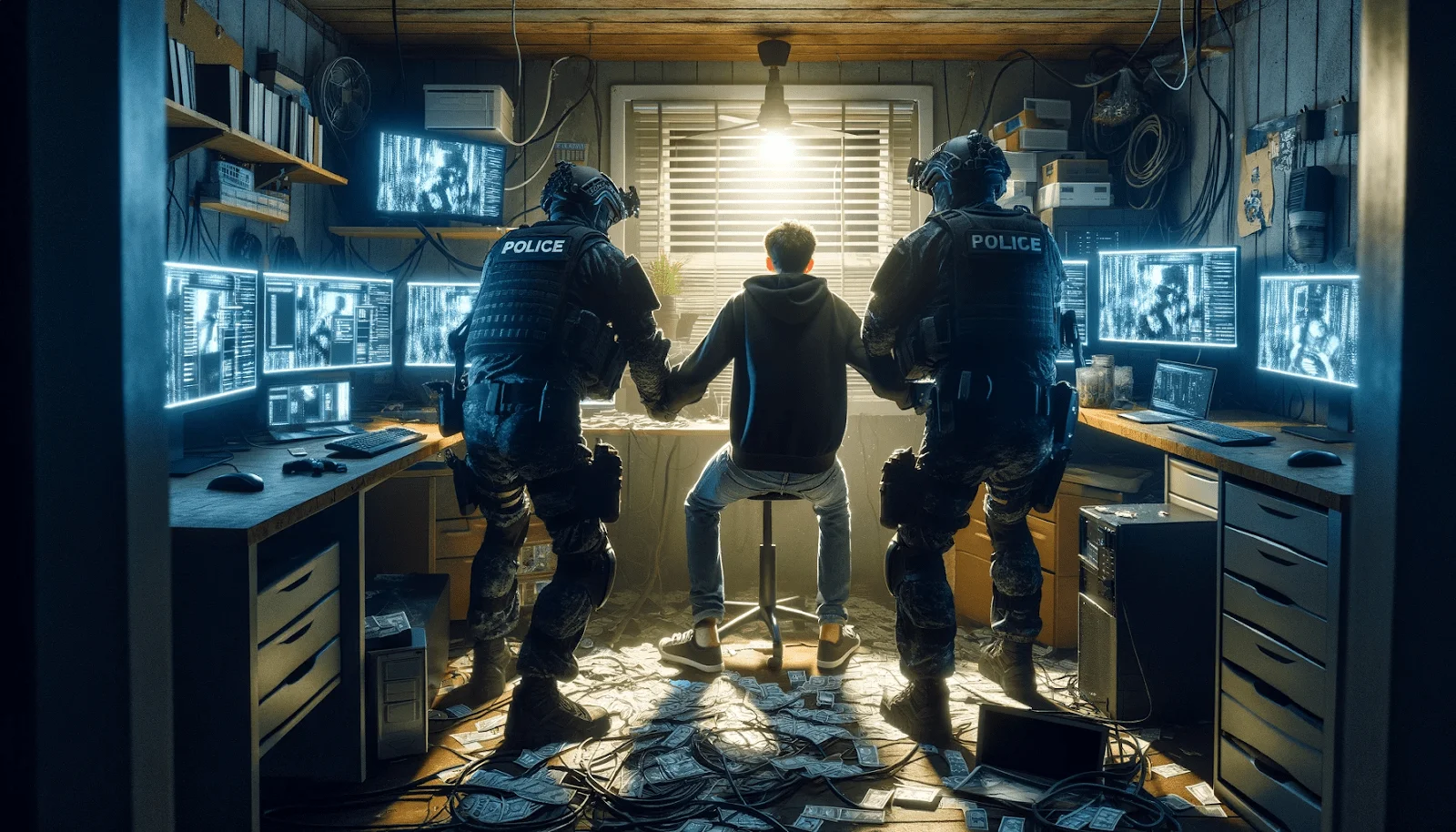 Fig. 12. Illustration of an individual under house arrest required to stay away from computers. (generated using OpenAI’s DALL-E)