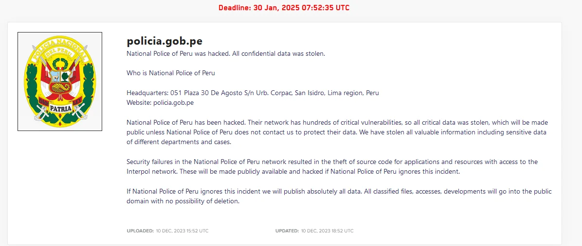 Fig. 4. LockBit’s dark web platform