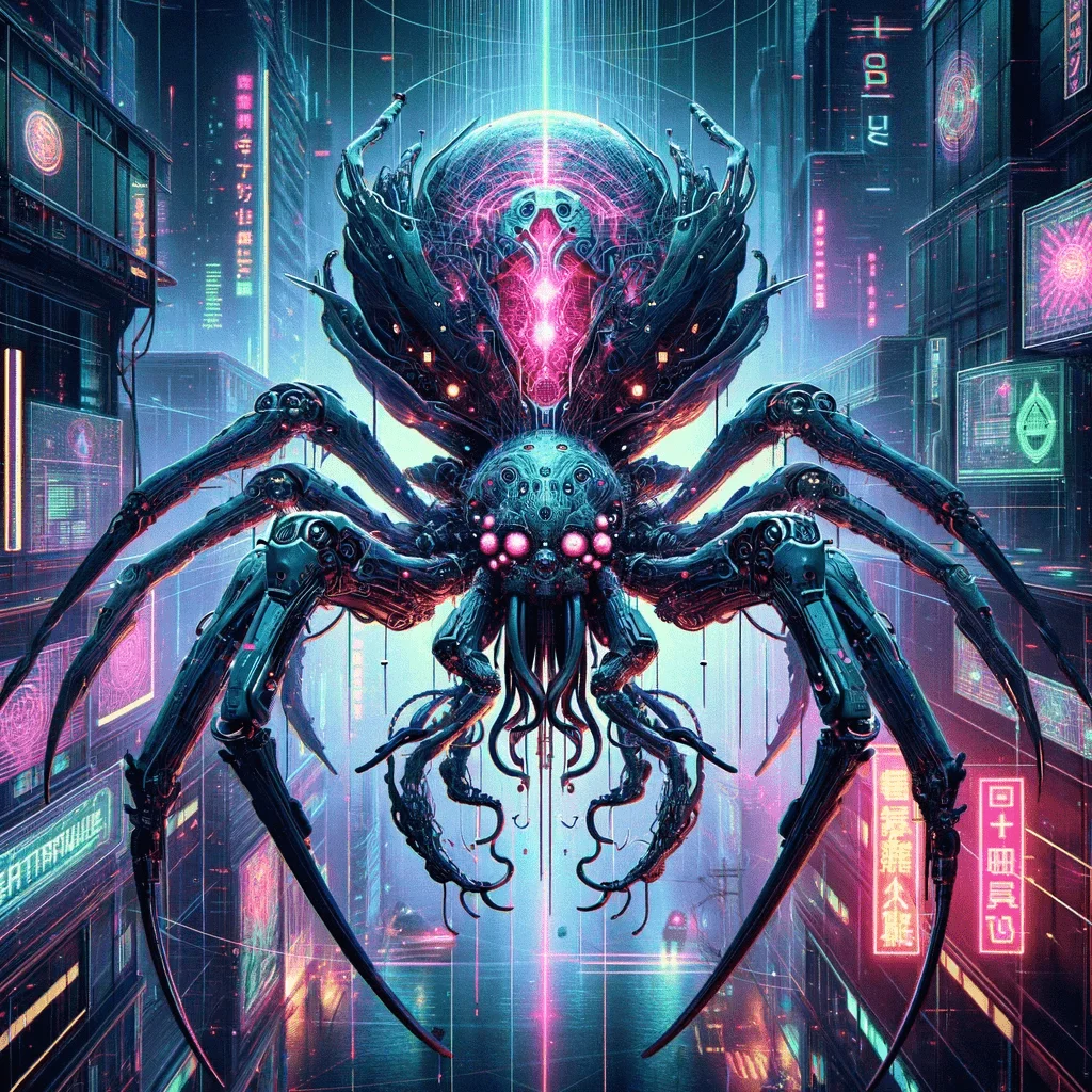 Illustration of Scattered Spider (generated using DALL-E 3)