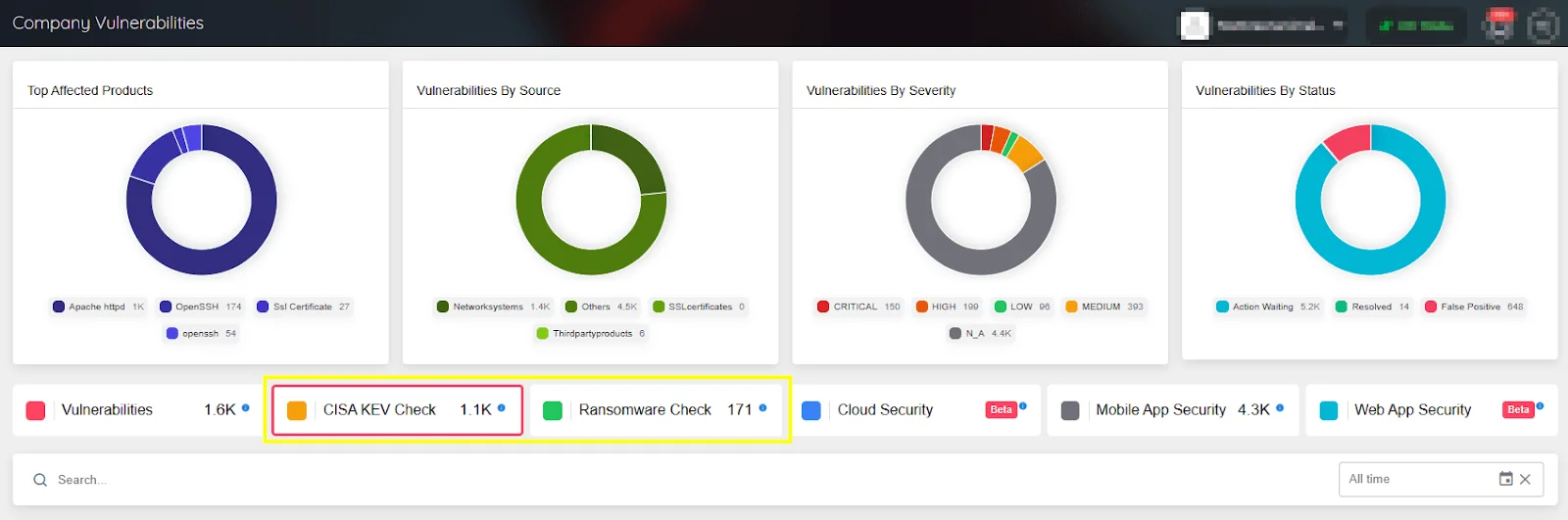 SOCRadar ASM – CISA KEV Check and Ransomware Check features