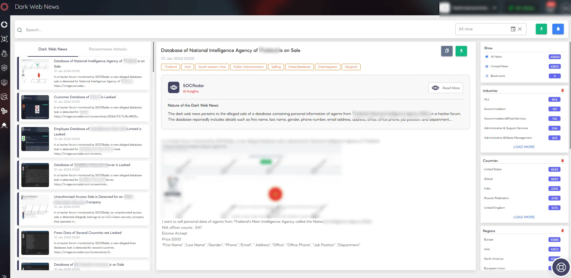 SOCRadar Dark Web News