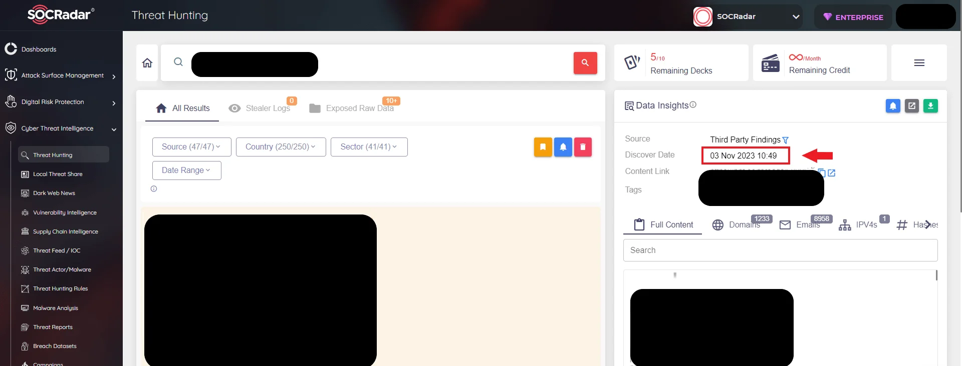 SOCRadar Threat Hunting