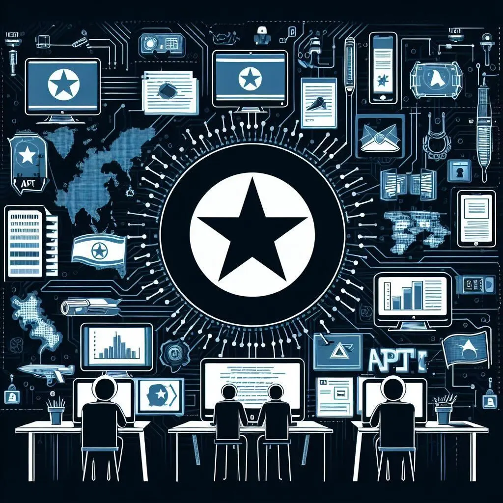 Bing AI illustration of APT threat actors orchestrating a campaign