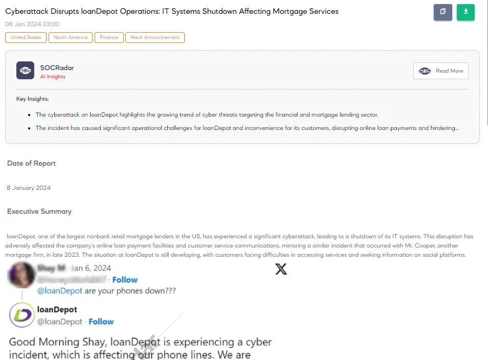 Cyberattack on loanDepot (