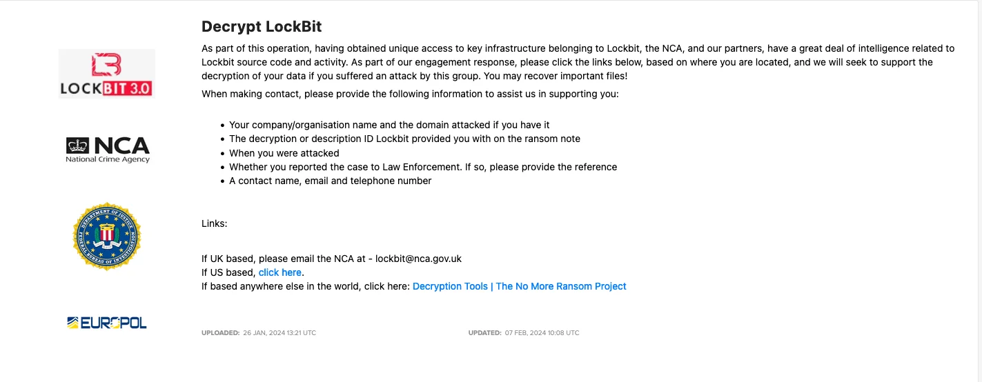 LockBit Decryptors from The No More Ransom Project