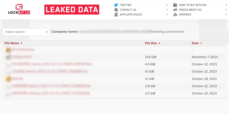 LockBit ransomware group’s leak site.