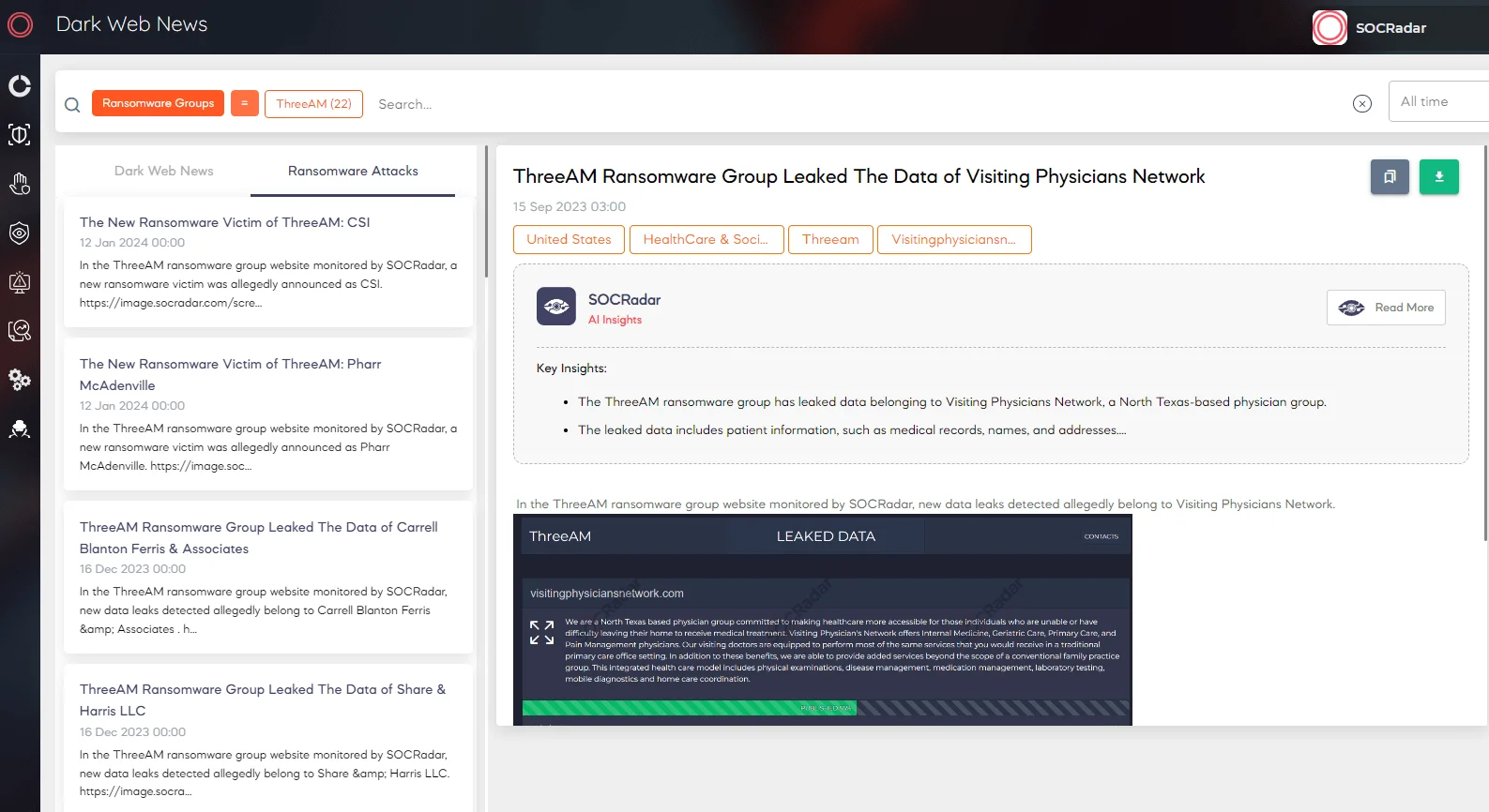 SOCRadar Dark Web News, Ransomware Attacks