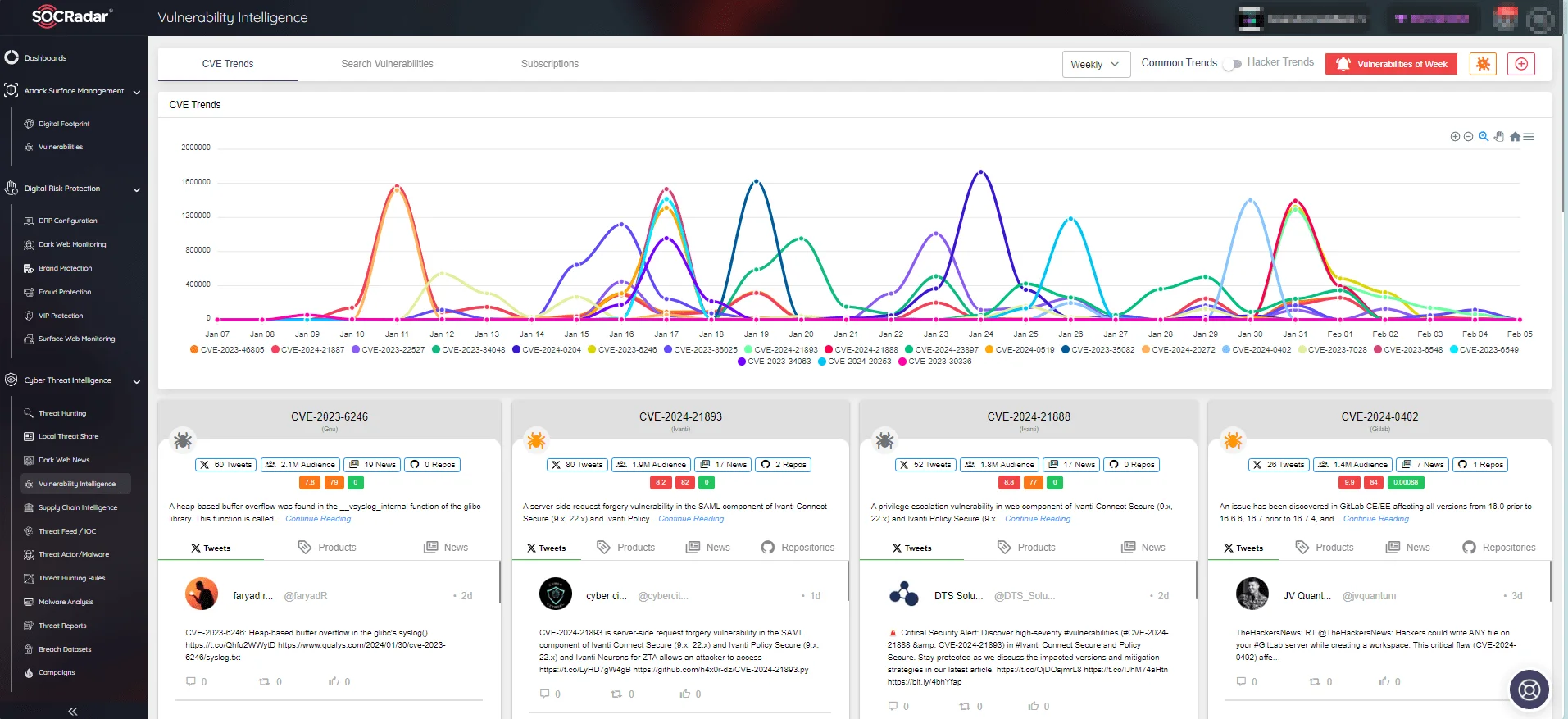 noopener SOCRadar Vulnerability Intelligence