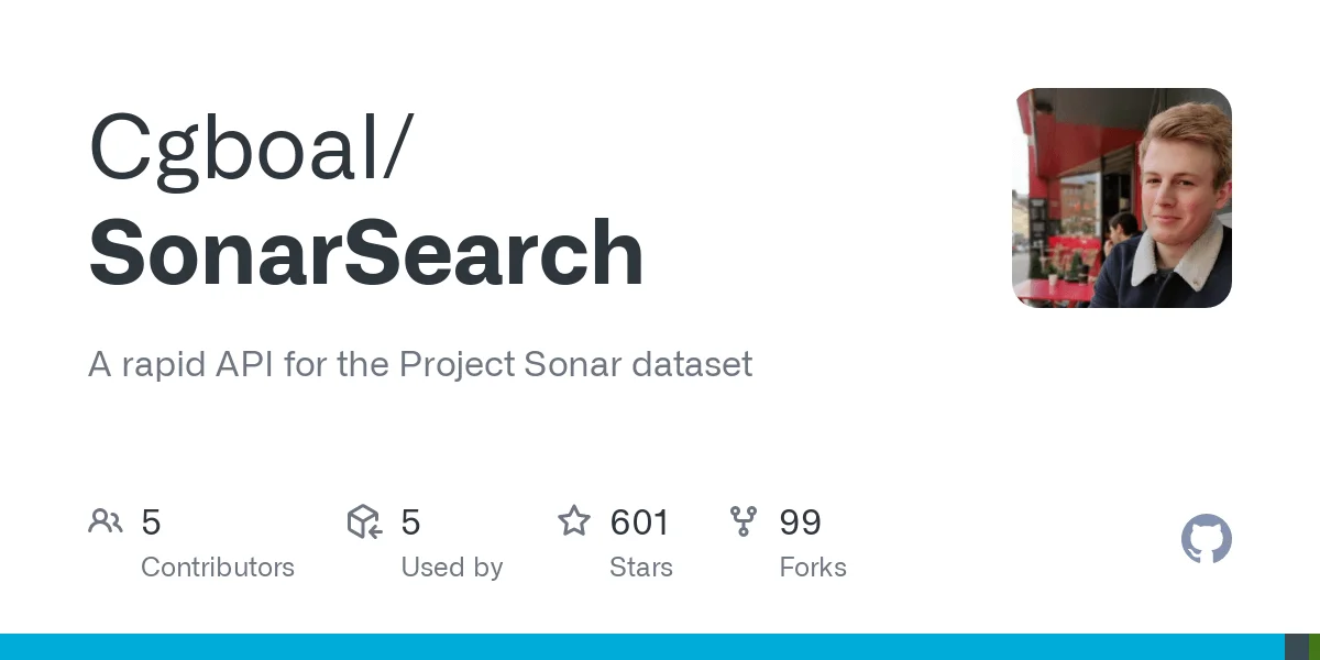 SonarSearch v2 on GitHub
