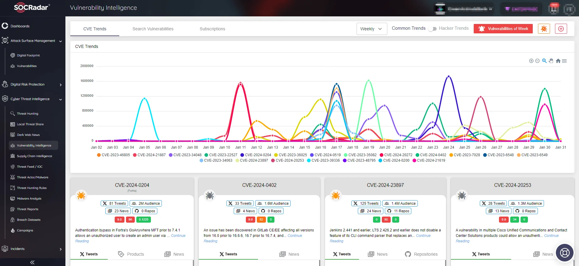 SOCRadar Vulnerability Intelligence