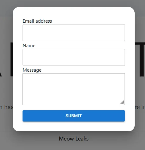 Contacting with Meow Project