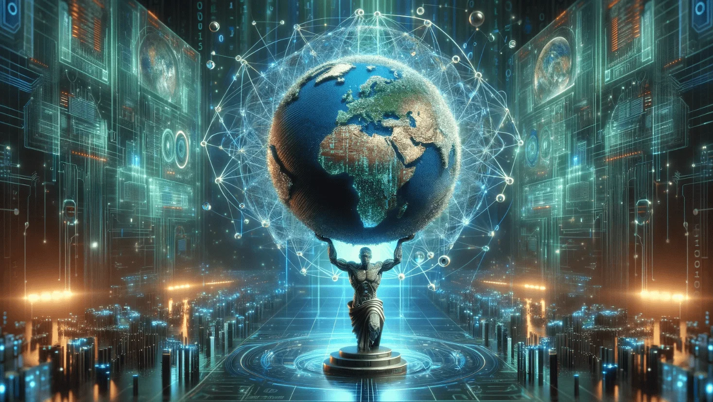 An illustration of the concept of AI and the ATLAS framework by MITRE. (Generated by OpenAI’s DALL-E